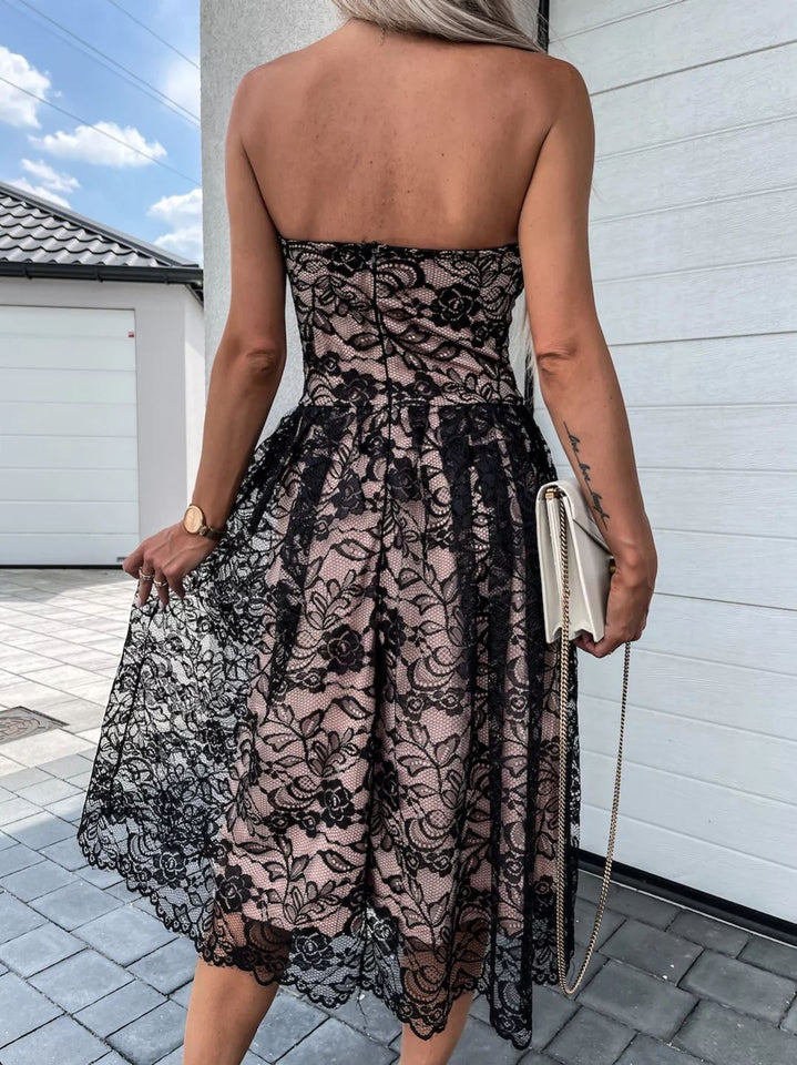 Off Shoulder Bra Lace Dress For Women
