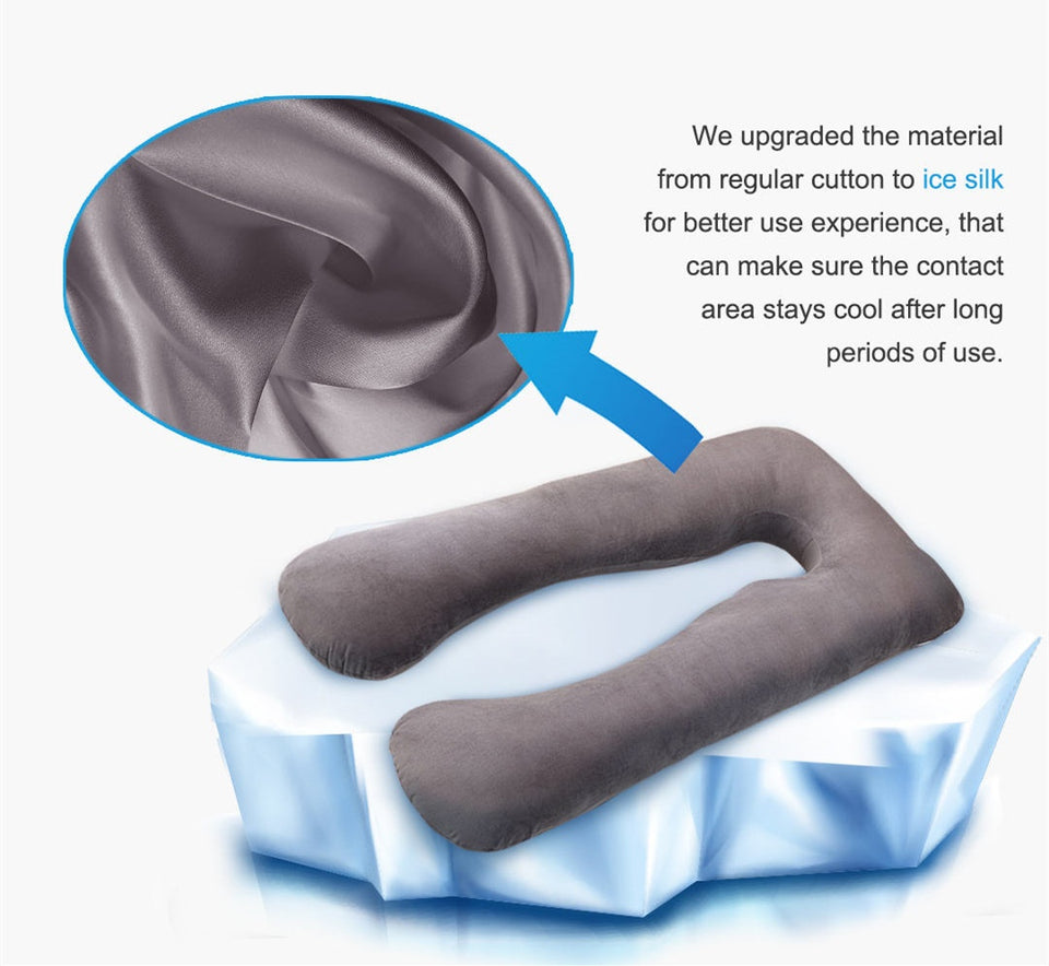 Pregnant Women U Shape Maternity Pillows Pregnancy Ice Silk