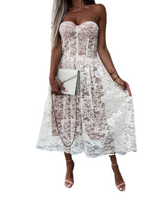 Off Shoulder Bra Lace Dress For Women